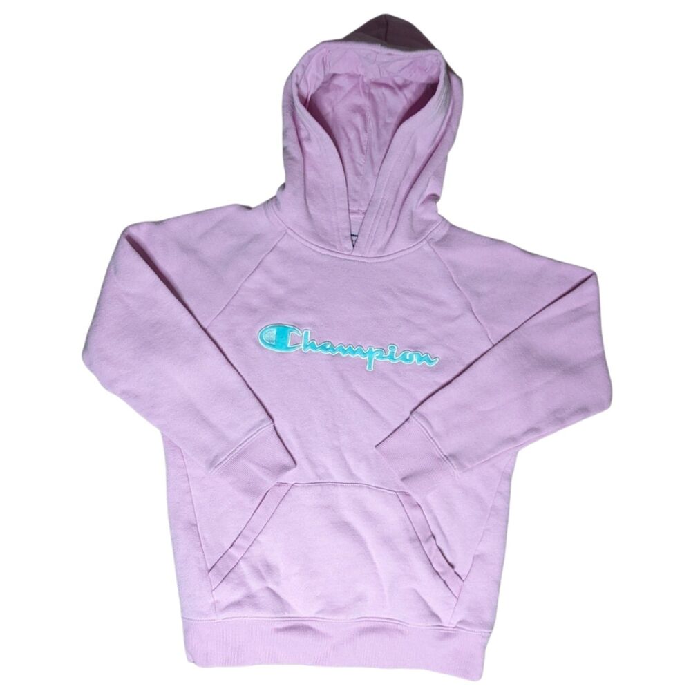 Champion Pink Hoodie Size Kids Large